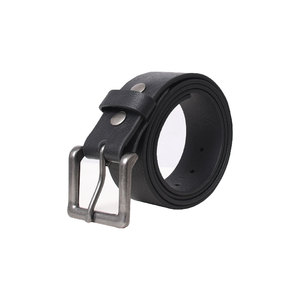Ceinture en cuir pour homme sur mesure, de haute qualité, en cuir de vachette véritable noir, vente en gros - Product Image 1
