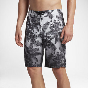 Shorts de bain pour hommes, imprimé floral tropical noir et blanc, prix direct usine, bonne qualité, vêtements OEM - Product Image 1