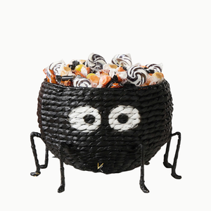 Cesta Decorativa de Halloween con Forma de Murciélago, Bolsa para Dulces, Decoración para el Hogar, Accesorios Decorativos Hechos a Mano con Ratán Natural para el Hogar y Regalos - Product Image 3