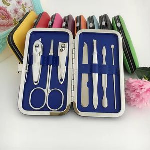 7 In 1 Stainless Steel <b>Nail</b> <b>Kit</b> With Case Portable Manicure Tools Set For Adult Classic Style - Product Image 1