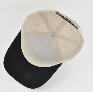 Unisex Cotton Breathable Baseball Cap Beige <b>Black</b> Brim Adjustable Four Seasons Outdoor Casual Adult - Product Image 4