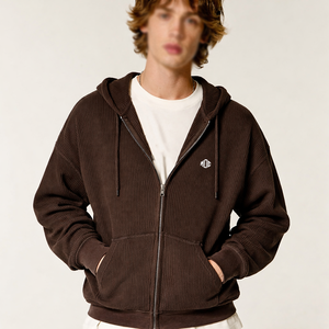 Sudaderas con Capucha Personalizadas al por Mayor, Unisex, con Cierre, Gruesas, Texturizadas, Fabricante de Ropa Urbana al por Mayor, OEM, EE. UU. - Product Image 4