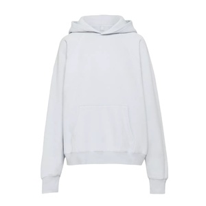 Sweat-shirt à capuche en coton et Polyester pour femme, couleur unie, grande taille, haute qualité, blanc, surdimensionné, personnalisé, vente en gros - Product Image 3