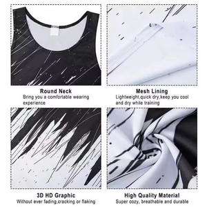 Débardeur de sport pour homme, sans manches, en coton, personnalisable, respirant, pour l'entraînement et le fitness, avec sublimation - Product Image 6