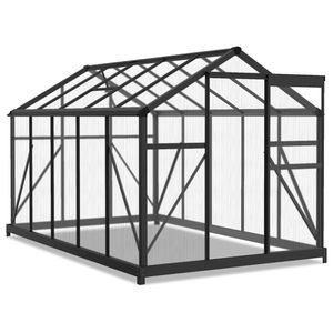 6x10 Hybrid Polycarbonate Greenhouse Black Garden Room - Product Image 1