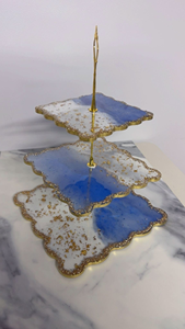 Nouveau design de support à gâteau rond en résine, présentoir à desserts personnalisé pour mariage, base en résine de luxe, support à cupcakes disponible au meilleur prix - Product Image 5