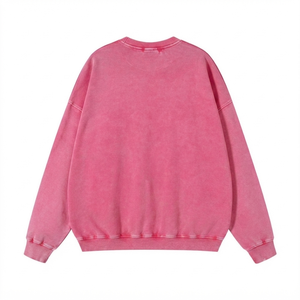 Fabricante OEM ODM de sudaderas con efecto ácido, jersey de cuello redondo personalizado, venta al por mayor, fábrica de ropa de marca privada, estilo vintage. - Product Image 5