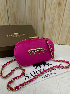 กระเป๋าคลัทช์ sabyasachi กระเป๋าคลัทช์สีฟ้าคลาสสิกลายลูกอมแบบลำลอง - Product Image 2