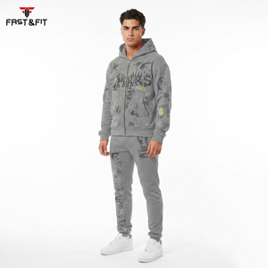 Chándal Deportivo para Hombre con Estampado 2025, de Alta Calidad, en Tendencia, con Mangas Largas, Logotipo Personalizado y Pedrería - Product Image 3