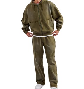 Conjunto Deportivo Ligero de Dos Piezas de Secado Rápido para Correr, Antiarrugas, Tallas Grandes, Nuevo y Moderno, Traje Deportivo para Hombre con Lavado Ácido - Product Image 3