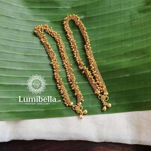 Gold Plated Shell Pearl Cluster Anklet-Waterproof Beach Jewelry - Product Image 1