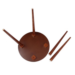 Mesa Auxiliar Redonda de Madera de Mango, Resistente y Estable, Hecha a Mano - Product Image 3