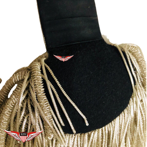 KEW Epaulette de Flecos de Plata Hecho a Mano, Accesorio Ceremonial para Hombro, Ecológico, Estilo Napoleónico Vintage, Personalizable - Product Image 2