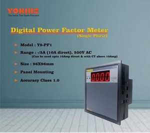 YOKINS เครื่องวัดตัวประกอบกำลังไฟฟ้าเฟสเดียวแบบดิจิตอล AC 5A 500V 96x96 มม. พร้อม CT - Product Image 3