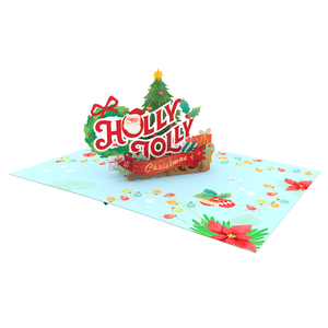 Carte de vœux de Noël 3D pop-up 2026 en papier découpé origami, design personnalisé, faite à la main, avec enveloppe cadeau en papier, ART PAPIER - Product Image 4