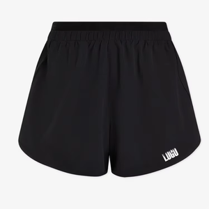 Pantalones Cortos Deportivos de Gimnasio para Mujer, Tejidos, con Aberturas Laterales y Ribete en Contraste, Fabricación Personalizada OEM - Product Image 6