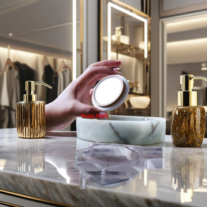 Tout nouveau Design moderne en bois vadrouille incrustation miroir poignée naturel poli Floral artiste hôtel décor articles avec amour Style - Product Image 1