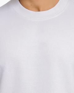 Camiseta Informal para Hombre, 100% Algodón, Talla Grande, con Logotipo Impreso Digital Personalizado en la Parte Delantera, Color Sólido, Hombros Caídos, OEM - Product Image 5