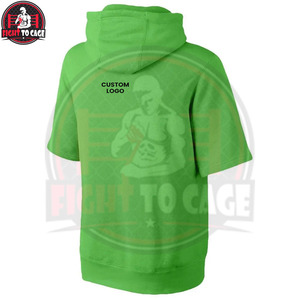 Sweat-shirts à manches courtes pour hommes, design unique, respirants, avec logo personnalisé, couleur unie, pour l'automne, pour la salle de sport et les entraînements - Product Image 2