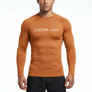 Breathable <b>Compression</b> <b>Shirt</b> Men Long Sleeve Fitness Training Apparel Wholesale - Product Image 1