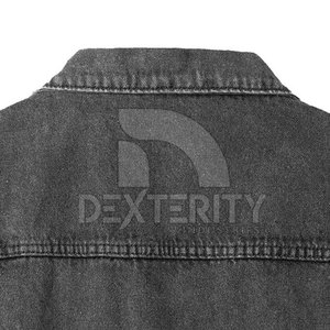 Camisa de Mezclilla sin Mangas con Cuello Camisero, Color y Talla Personalizables, Talla Grande, Transpirable, Ecológica, de Secado Rápido, 100% Algodón, para Exteriores - Product Image 4