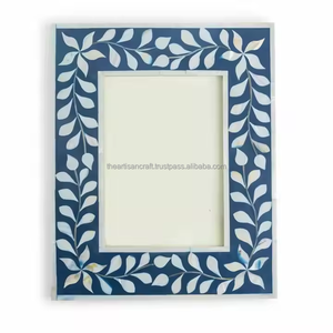 High Quality Rectangular Wood <b>Photo</b> <b>Frame</b> Handmade Modern <b>Mother</b> <b>Pearl</b> Inlay Natural MOP Decorative - Product Image 2