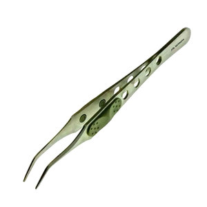 Pinces à épiler angulaires pour extensions de cils volume et classiques, avec logo personnalisé et poignée à points, pour pose d'extensions de cils - Product Image 1