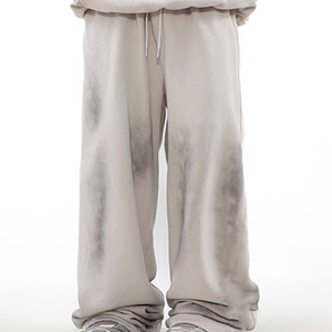 Pantalones Acampanados para Hombre, Casuales, de Algodón, para Hacer Ejercicio, con Cintura Elástica y Cordón, Estilo Informal y de Oficina - Product Image 2