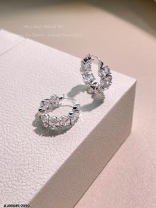 Boucles d'oreilles clous en argent sterling 925 plaqué or et rhodium avec zircon cubique, bijoux OEM de haute qualité, idéales pour un cadeau d'anniversaire - Product Image 2