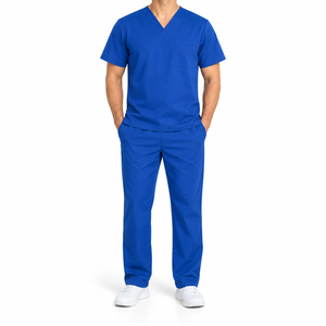 Uniforme Médico Personalizado para Hombre, Conjunto de Jersey y Pantalones Cortos de Spandex, Ropa de Trabajo Práctica para Enfermería, Verano, Manga Corta - Product Image 1