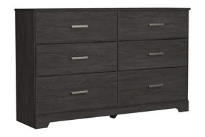 Modern Dark Wood Queen <b>Bed</b> Frame with 2-Drawer Storage <b>Platform</b> Bedroom Furniture Set for Apartment & Hotel Use - Product Image 5