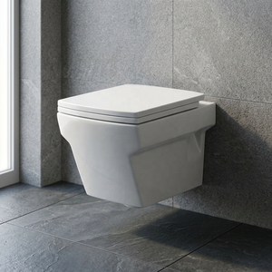 Modern European Wall Hung Toilet Cyclone Flushing Rimless <b>Ceramic</b> WC <b>Pan</b> Eco Friendly Water Closet Set - Product Image 5