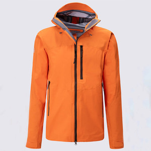 Chaqueta con Capucha Naranja para Hombre, Impermeable, para Uso en Exteriores, con Exterior de Poliéster, Cierre de Cremallera, Estilo Otoñal - Product Image 3