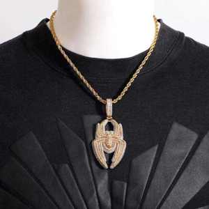 Collar con Colgante de Araña de Moissanita Iced Out, Plata de Ley 925, Amuleto Hip Hop para Hombres y Mujeres, Joyería para Fiestas - Product Image 3