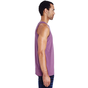 Débardeur Homme Bleu Uni Sans Manches Col Rond Séchage Rapide Sportif en Polyester Tricoté 2025 – Qualité Supérieure 100% Coton - Product Image 3