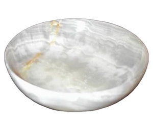 Bol en onyx blanc fabriqué à la main, grand bol en pierre d'onyx blanc, bol décoratif en pierre d'onyx - Product Image 4