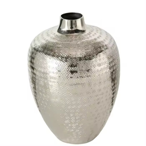 Best Quality Metal Flower <b>Vase</b> Shiny Silver Finished for Home Living Room Table Decoration Flower <b>Vases</b> <b>Set</b> of 2 - Product Image 6