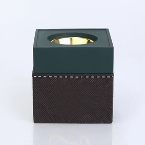 Quemador de incienso árabe AureoLuxe, soporte de incienso hecho a mano de madera y cuero premium con diseño decorativo multicolor. - Product Image 3