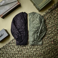 Sweat à capuche en laine pour homme, marron, Oxford, imprimé, en nylon léger, doublure thermique, hiver