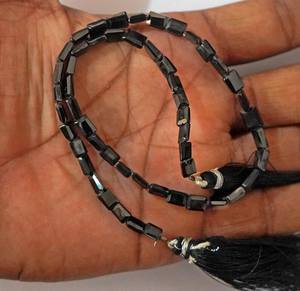 Perles rectangulaires facettées en spinelle noire naturelle, pierres précieuses en vrac pour la fabrication de bijoux, vente en gros - Product Image 5