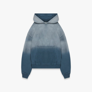 Sudadera con Capucha Oversize de Moda, 100% Algodón Felpa, Degradado Ombre, con Bolsillo Canguro, Ajuste Relajado, Estilo Urbano Moderno - Product Image 1