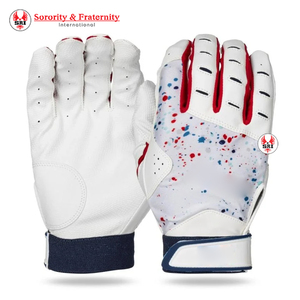 Gants de frappeur de baseball confortables pour adultes, en cuir Cabretta, ambidextres, fermeture auto-agrippante, légers - Product Image 1