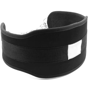Cinturón de levantamiento de pesas con hebilla y cadenas para dominadas, soporte lumbar para fitness y ejercicio, cinturón de levantamiento de pesas con función de protección - Product Image 4