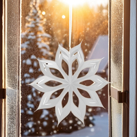 Étoile en papier nid d'abeille suspendue de 12 pouces de hauteur pour décorations murales de Noël