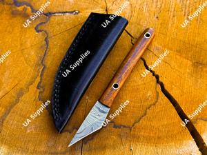 มีดพกพาอเนกประสงค์ EDC คุณภาพพรีเมียม ขนาด 2 นิ้ว ใบมีดดาบเหล็กดามัสกัส งานแฮนด์เมด คมกริบ ใช้ตัดกล่องได้ ถูกกฎหมาย เหมาะสำหรับงานไม้ DIY รับผลิตแบบ OEM - Product Image 5