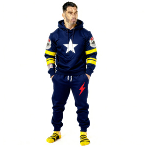 Night Training Tracksuit Men Hoodie And <b>Pants</b> Set Designed For Evening Exercise And Outdoor Running Comfort - Product Image 3
