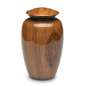 Urne funéraire en bois moderne avec motif en bois superposé et design commémoratif contemporain - Product Image 6