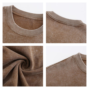 T-shirt Homme Oversize 100% Coton Épais, Impression DTG, Logo Personnalisé, Délavé à l'Acide, Fournisseur OEM en Gros - Product Image 5