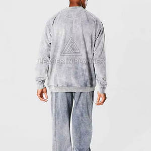 Sudadera Básica de Secado Rápido y Transpirable con Lavado Ácido, Impresión de Logotipo Personalizada, Sudadera Básica de Alta Calidad para Hombre con Lavado Ácido - Product Image 3