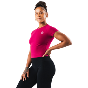 Camiseta Corta para Mujer, Ajustada, Elástica, de Tela Suave y Ligera, Deportiva, Informal, para Uso Diario, Yoga, Gimnasio, Prenda Básica - Product Image 2